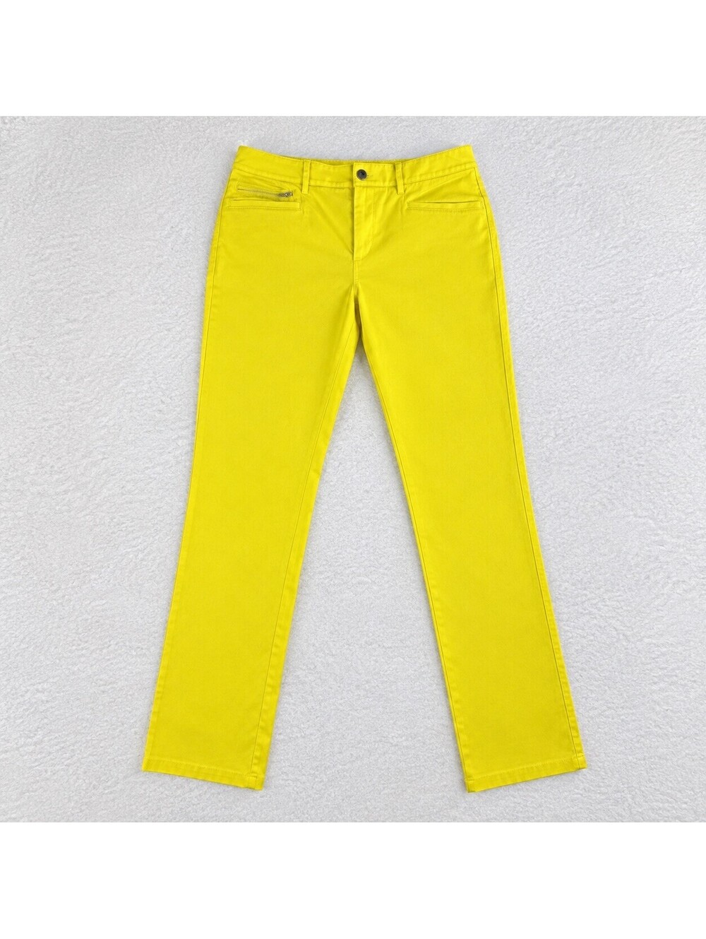 Lauren Ralph Lauren Women's 12 Bright Yellow Chino Pants Twill Straight Leg